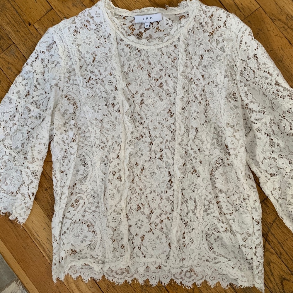 Iro white lace shirt